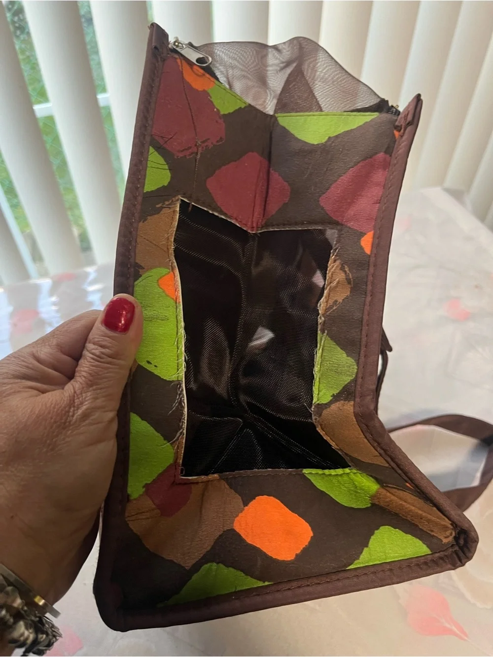 Whisker City Pet Carrier Tote - Multicolor Diamond Print